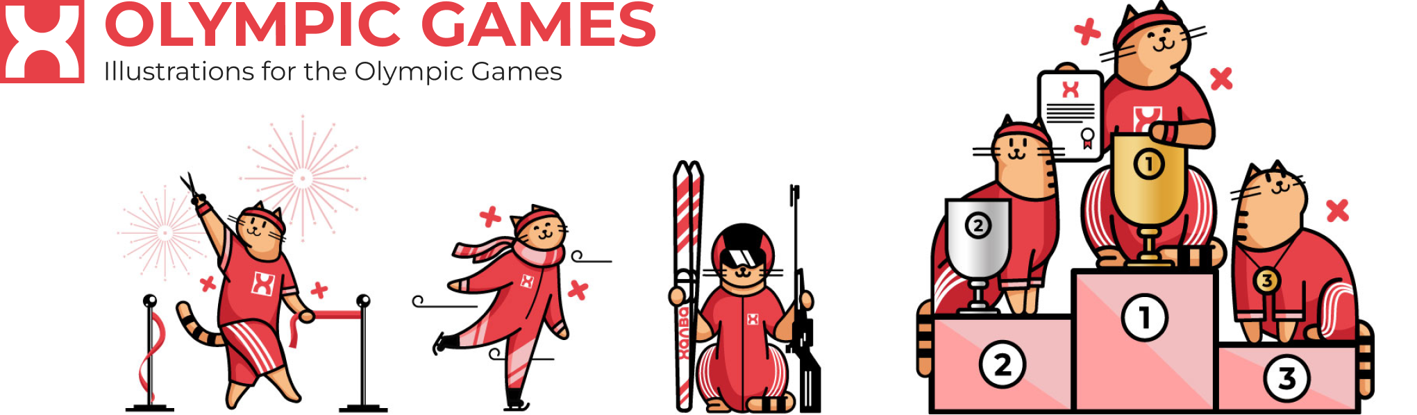 Olympic Games: Illustrations on the theme of the Olympic Games